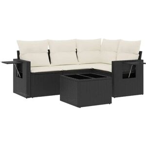 VidaXL Havemøbel-Set - Beige & Sort - Holdbart, Modulsystem, UV-resistent VidaXL Havemøbel-Set - Beige & Sort - Holdbart, Modulsystem, UV-resistent