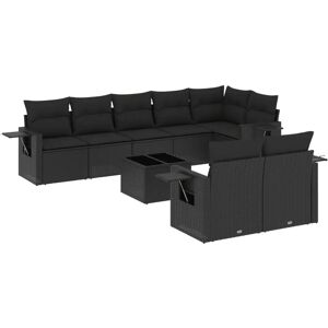 VidaXL Gartenset - Modulares schwarzes Rattanmöbel-Set VidaXL Gartenset - Modulares schwarzes Rattanmöbel-Set