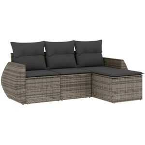vidaXL Gartenset 5-teilig - Grau - Modular Wetterfest vidaXL Gartenset 5-teilig - Grau - Modular Wetterfest
