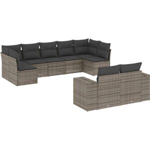 vidaXL 10-Teiliges Garten-Sofagarnitur mit Kissen Beige - Poly Rattan vidaXL 10-Teiliges Garten-Sofagarnitur mit Kissen Beige - Poly Rattan