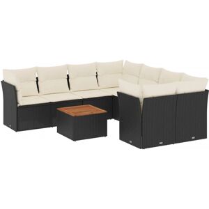 vidaXL Garten-Sofagarnitur 8-teilig Schwarz vidaXL Garten-Sofagarnitur 8-teilig Schwarz