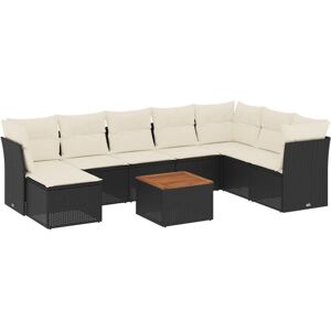 vidaXL Gartenmöbel-Set - Schwarz - Modulares, Wetterfestes Sofa vidaXL Gartenmöbel-Set - Schwarz - Modulares, Wetterfestes Sofa