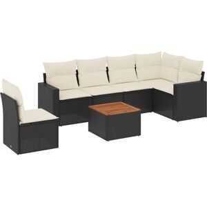 VidaXL Gartenmöbel-Set - Beige - Lounge, Tisch & Kissen VidaXL Gartenmöbel-Set - Beige - Lounge, Tisch & Kissen