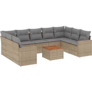 vidaXL beige Gartenset - Garten-Sofagarnitur mit Kissen vidaXL beige Gartenset - Garten-Sofagarnitur mit Kissen