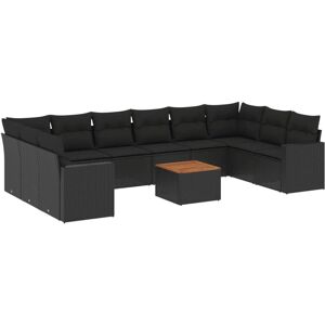 VidaXL Gartenmöbel-Set - Schwarz - Modulares Design VidaXL Gartenmöbel-Set - Schwarz - Modulares Design