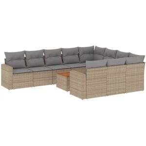 vidaXL Gartenmöbel-Set - Beiges Modular Rattansofa vidaXL Gartenmöbel-Set - Beiges Modular Rattansofa