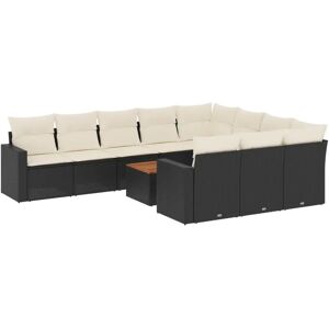 VidaXL Buitenmeubels Set - Zwart, Beige, Modulair Ontwerp VidaXL Buitenmeubels Set - Zwart, Beige, Modulair Ontwerp