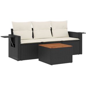 VidaXL Gartenset - Schwarz und Creme - Garten-Sofa VidaXL Gartenset - Schwarz und Creme - Garten-Sofa