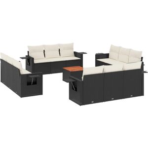 vidaXL Gartenmöbel-Set - Schwarz, 13-tlg. modulare Sitzgruppe vidaXL Gartenmöbel-Set - Schwarz, 13-tlg. modulare Sitzgruppe