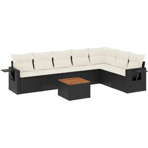 VidaXL Gartenmöbel-Set - Schwarz und Creme - Lounge-Set VidaXL Gartenmöbel-Set - Schwarz und Creme - Lounge-Set