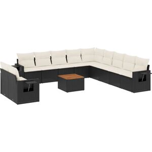 VidaXL Gartenmöbel-Set - Beige - Garten-Sofa, Tisch & Kissen VidaXL Gartenmöbel-Set - Beige - Garten-Sofa, Tisch & Kissen
