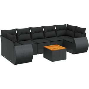 VidaXL Gartenmöbel-Set - Schwarz, modular, mit Stauraum VidaXL Gartenmöbel-Set - Schwarz, modular, mit Stauraum