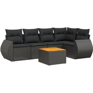 vidaXL Gartenmöbel-Set - Schwarz - Langlebig, Modular, UV-beständig vidaXL Gartenmöbel-Set - Schwarz - Langlebig, Modular, UV-beständig