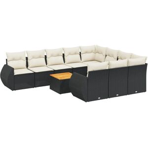 vidaXL Gartenmöbel-Set - Langlebig, Modular, Schwarz vidaXL Gartenmöbel-Set - Langlebig, Modular, Schwarz