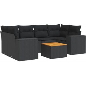 VidaXL Gartenmöbelset - Modulares schwarzes Sofa & Tisch VidaXL Gartenmöbelset - Modulares schwarzes Sofa & Tisch