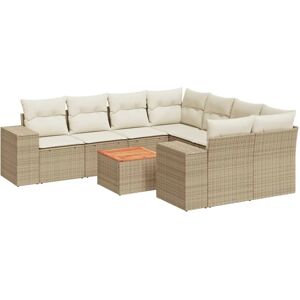 vidaXL Gartenmöbel Set - Beige, Modular, Stauraum vidaXL Gartenmöbel Set - Beige, Modular, Stauraum