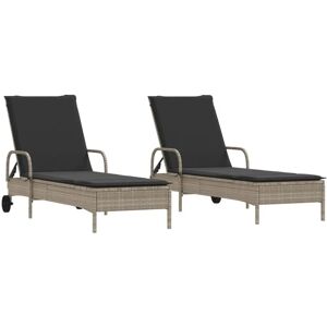 VidaXL Outdoor Lounge Chairs - Wetterbeständiges PE-Rattan, Verstellbare Rückenlehne VidaXL Outdoor Lounge Chairs - Wetterbeständiges PE-Rattan, Verstellbare Rückenlehne
