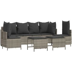 vidaXL Gartenmöbel-Set - Langlebiges PE-Rattan, 4-Sitzer Sofa, Verstellbare Rückenlehne vidaXL Gartenmöbel-Set - Langlebiges PE-Rattan, 4-Sitzer Sofa, Verstellbare Rückenlehne