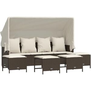 Set di Arredi da Esterno VidaXL - Rattan Sintetico Marrone Set di Arredi da Esterno VidaXL - Rattan Sintetico Marrone