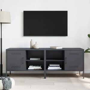 vidaXL TV Cabinets 2 pcs Anthracite Steel - TV Cabinet vidaXL TV Cabinets 2 pcs Anthracite Steel - TV Cabinet