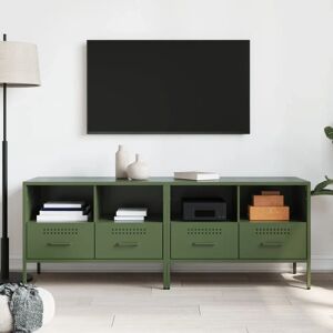 vidaXL 843051 TV cabinet - 2 pcs Green Steel vidaXL 843051 TV cabinet - 2 pcs Green Steel