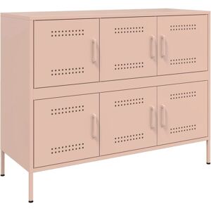 vidaXL 843097 Rose Acier Buffet - Sideboard - Publicité vidaXL 843097 Rose Acier Buffet - Sideboard - Publicité