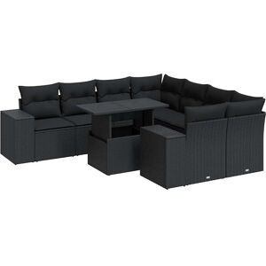 VidaXL Gartensofa-Set - Schwarz, Modular, Höhenverstellbarer Tisch - Gartenmöbel-Set VidaXL Gartensofa-Set - Schwarz, Modular, Höhenverstellbarer Tisch - Gartenmöbel-Set