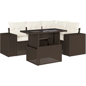 VidaXL Gartenset - Braun und Creme - 5-teilig VidaXL Gartenset - Braun und Creme - 5-teilig