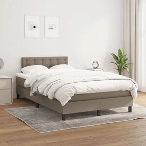 Vidaxl - Lit avec tissu gris taupe 120x190 cm Vidaxl - Lit avec tissu gris taupe 120x190 cm