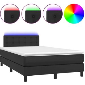 vidaXL Boxspring seng - Sort - 120x190cm - med LED og Madras vidaXL Boxspring seng - Sort - 120x190cm - med LED og Madras