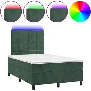 VidaXL Dunkelgrünes Samt-Bett mit LED - Bett VidaXL Dunkelgrünes Samt-Bett mit LED - Bett