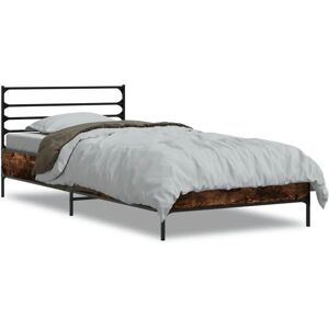 vidaXL 845624 Räuchereiche Bettgestell - Unterstützung 75x190 cm - Bettgestell vidaXL 845624 Räuchereiche Bettgestell - Unterstützung 75x190 cm - Bettgestell