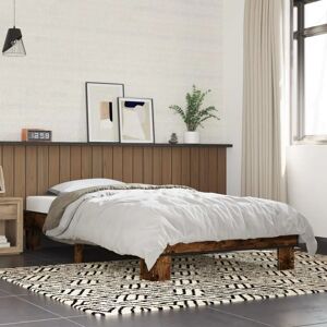 vidaXL Bed Frame Smoked Oak - 90x190 cm - Bed Frame vidaXL Bed Frame Smoked Oak - 90x190 cm - Bed Frame