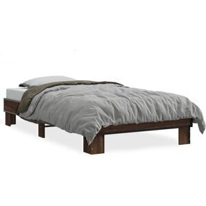 vidaXL Bettgestell Sonoma-Eiche - 90x190 cm, Holzwerkstoff, Metall vidaXL Bettgestell Sonoma-Eiche - 90x190 cm, Holzwerkstoff, Metall