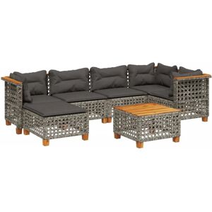 vidaXL Gartenset - Grau - Langlebiges PE Rattan, Modulares Design vidaXL Gartenset - Grau - Langlebiges PE Rattan, Modulares Design