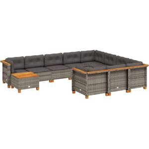 VidaXL Gartenmöbelset - Grau - Modulares Outdoor Sitzgruppe VidaXL Gartenmöbelset - Grau - Modulares Outdoor Sitzgruppe