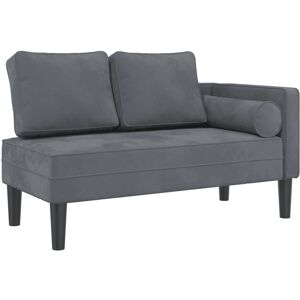 Vidaxl Sofa Lounge - Fløjl Mørkegrå - Støttende Sæde Vidaxl Sofa Lounge - Fløjl Mørkegrå - Støttende Sæde