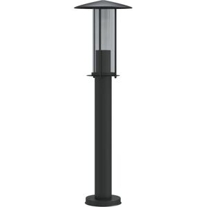 vidaXL Black Outdoor Floor Lamp 60cm Stainless Steel - Floor Lamp vidaXL Black Outdoor Floor Lamp 60cm Stainless Steel - Floor Lamp