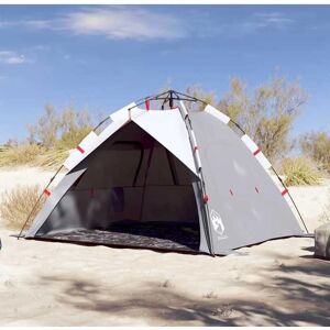 vidaXL Grey Beach Tent 3-Person Waterproof - Beach Tent vidaXL Grey Beach Tent 3-Person Waterproof - Beach Tent