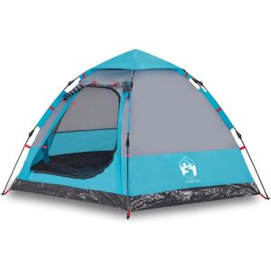 vidaXL Camping Tent Cabin 4-Person Blue Lightweight Dome - Camping Tent vidaXL Camping Tent Cabin 4-Person Blue Lightweight Dome - Camping Tent