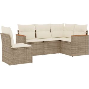 VidaXL Gartenmöbel-Set - Beige, Modular, Wetterfest - Gartensofa VidaXL Gartenmöbel-Set - Beige, Modular, Wetterfest - Gartensofa