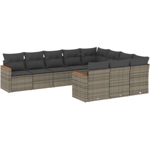 vidaXL Gartenset - Grau, Modular, UV-beständig - Tisch & Stühle vidaXL Gartenset - Grau, Modular, UV-beständig - Tisch & Stühle