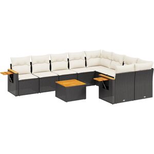 vidaXL Gartenmöbel-Set - Beige & Schwarz - Langlebiges PE Rattan vidaXL Gartenmöbel-Set - Beige & Schwarz - Langlebiges PE Rattan