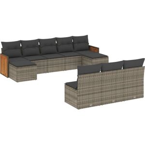 vidaXL Gartensofagarnitur - Grau - 11-tlg vidaXL Gartensofagarnitur - Grau - 11-tlg