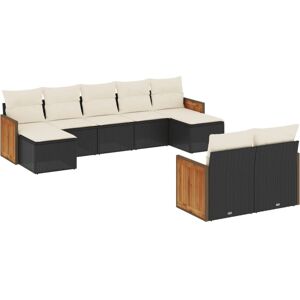 vidaXL Gartenmöbel-Set - Schwarz - Modulares, Wetterfest - Gartenmöbel-Set vidaXL Gartenmöbel-Set - Schwarz - Modulares, Wetterfest - Gartenmöbel-Set
