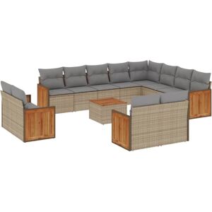 vidaXL Beiges Modular Gartenmöbel-Set - Outdoor Furniture Set vidaXL Beiges Modular Gartenmöbel-Set - Outdoor Furniture Set