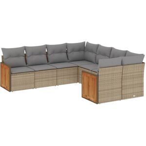 vidaXL Gartenmöbel-Set - Beige, Modular, 8-teilig vidaXL Gartenmöbel-Set - Beige, Modular, 8-teilig