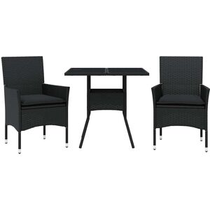 VidaXL Outdoormöbel-Set - Langlebiges PE Rattan, 3-teilig VidaXL Outdoormöbel-Set - Langlebiges PE Rattan, 3-teilig