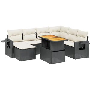 vidaXL Gartenset 8-tlg. Schwarz & Creme, Modular vidaXL Gartenset 8-tlg. Schwarz & Creme, Modular
