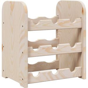 vidaXL Wine Rack Solid Pine Wood Brown - Wine Storage vidaXL Wine Rack Solid Pine Wood Brown - Wine Storage
